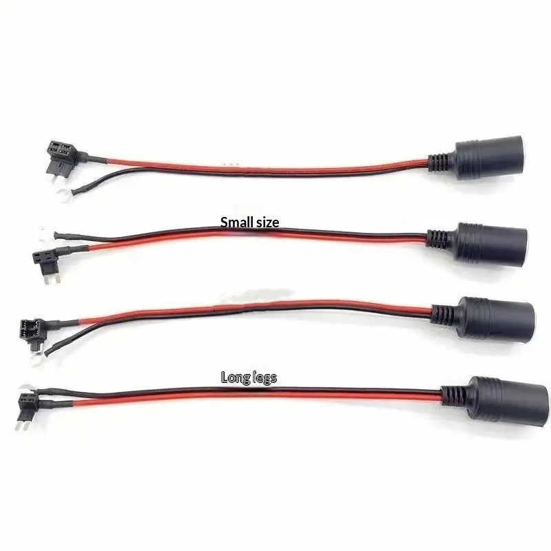 Car Cigarette Lighter Charger Cable Female Socket 1Pcs Medium Mini Micro 32V for Auto RV Motorcycle Power Supply Modification