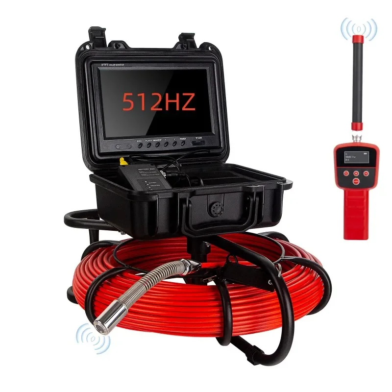 9inch Camera Centralizer 512hz Sewage Drain Pipe Inspection Camera with Locator and Receiver