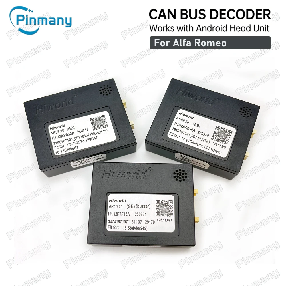 CAN Bus Decoder Hiworld AR05 AR09 AR10 Car Radio Adapter Protocol Box For Alfa Romeo147 159 MiTo Giulietta Giulia Stelvio