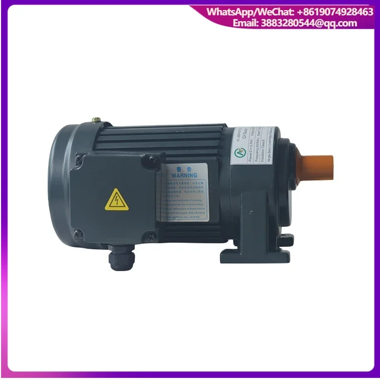 400w 220v 380v 415v Horizontal Type 3 Phases Induction Reduction Ac Gear Motor With Brake