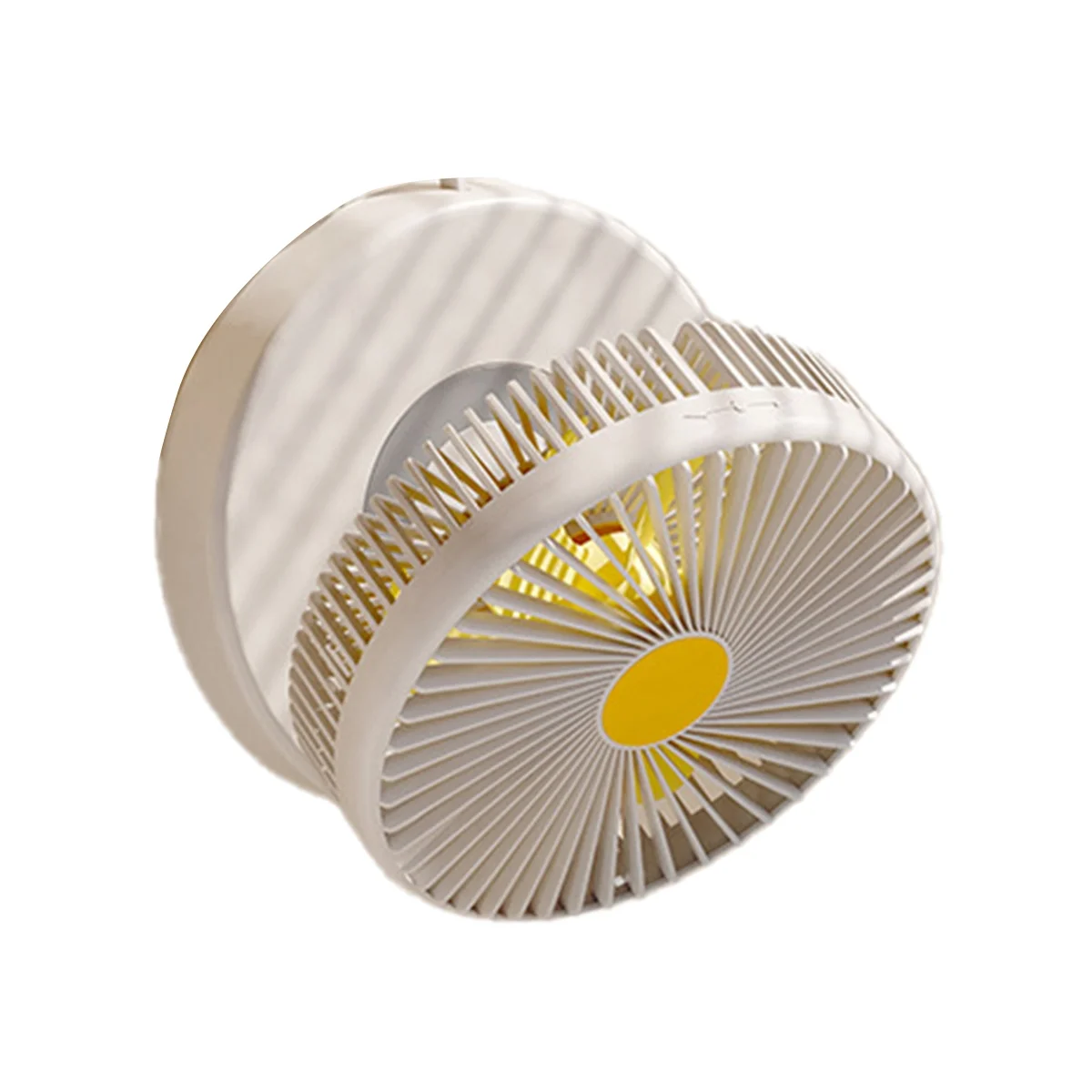 USB Desktop Folding Fan Rechargeable Portable Mini Fan Air Cooler Electric Fan with Night Light Cooling for Office(A)-ABLM