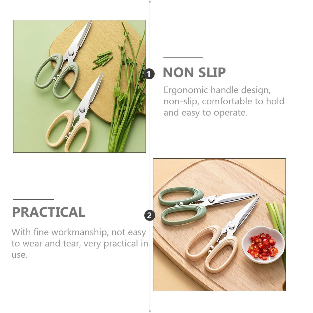 

Kitchen Scissor Stainless Shear Ergonomic Handle Multipurpose Food Shear Non Slip Comfortable Household