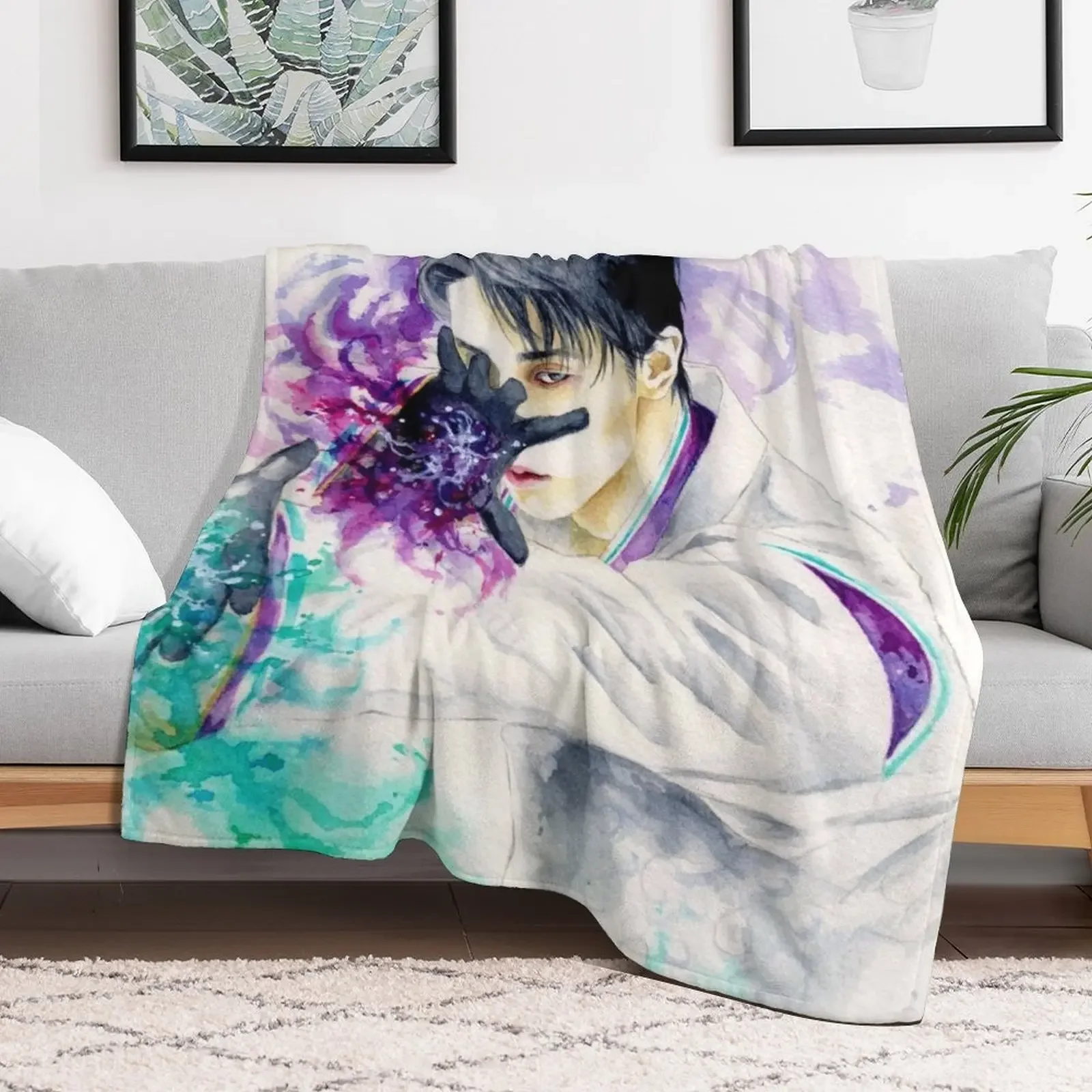 Yuzuru Hanyu - Seimei Throw Blanket Bed Furrys warm winter Blankets