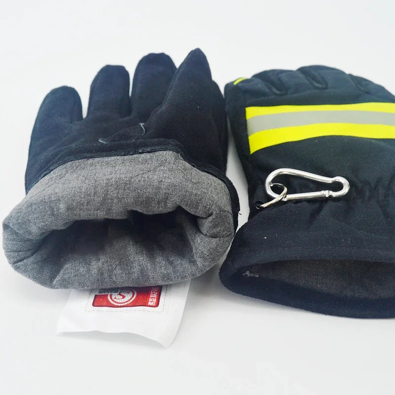 Guantes de bomberos con certificado CE, hechos de tela de aramida, ignífugos y resistentes a altas temperaturas