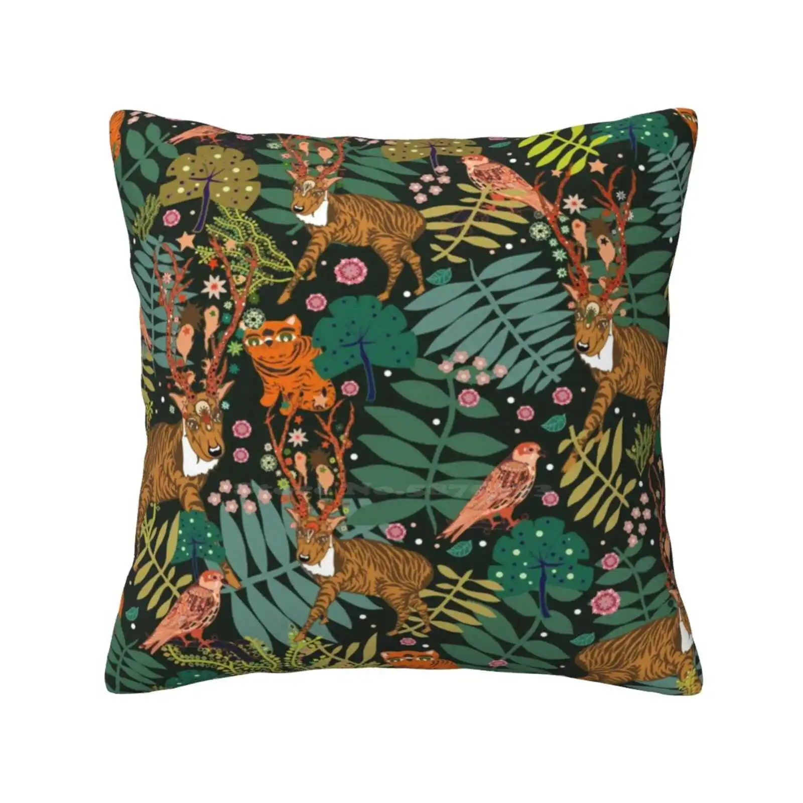 

Deer Forest Pillowslip Pillowcase Nature Lovely Cute Pretty Pattern Flora Bird Animal Deer Tiger Homedecor Comfort