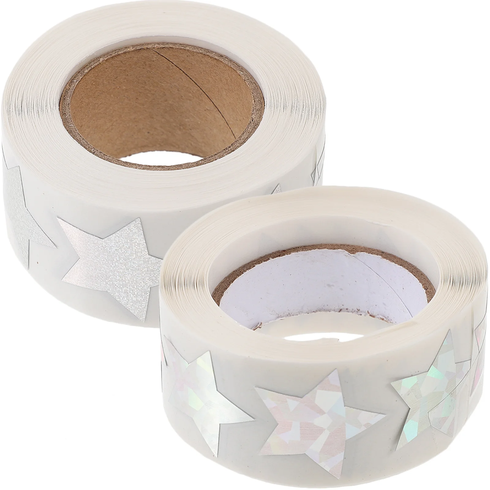 2 Rolls Star DIY Sticker Roll for Scrapbook Diary Photo Album Greeting Card Decoration Journaling Decorative Holographic Sticker
