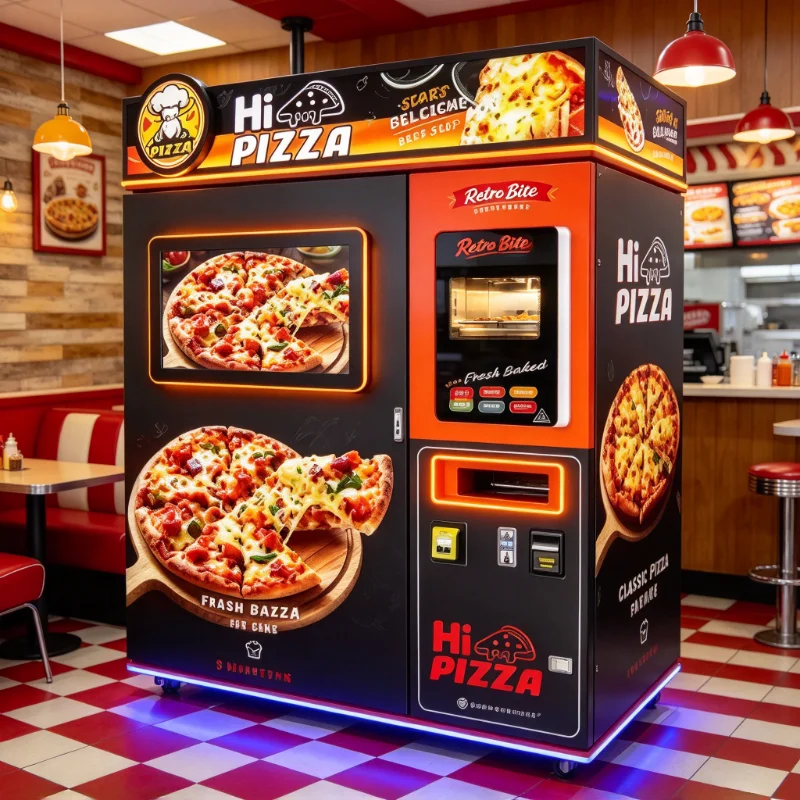 Automatic Robot Hot Food Vending Machine Factory Price Smart Fully Automatic Custom Pizza Machine For Sale