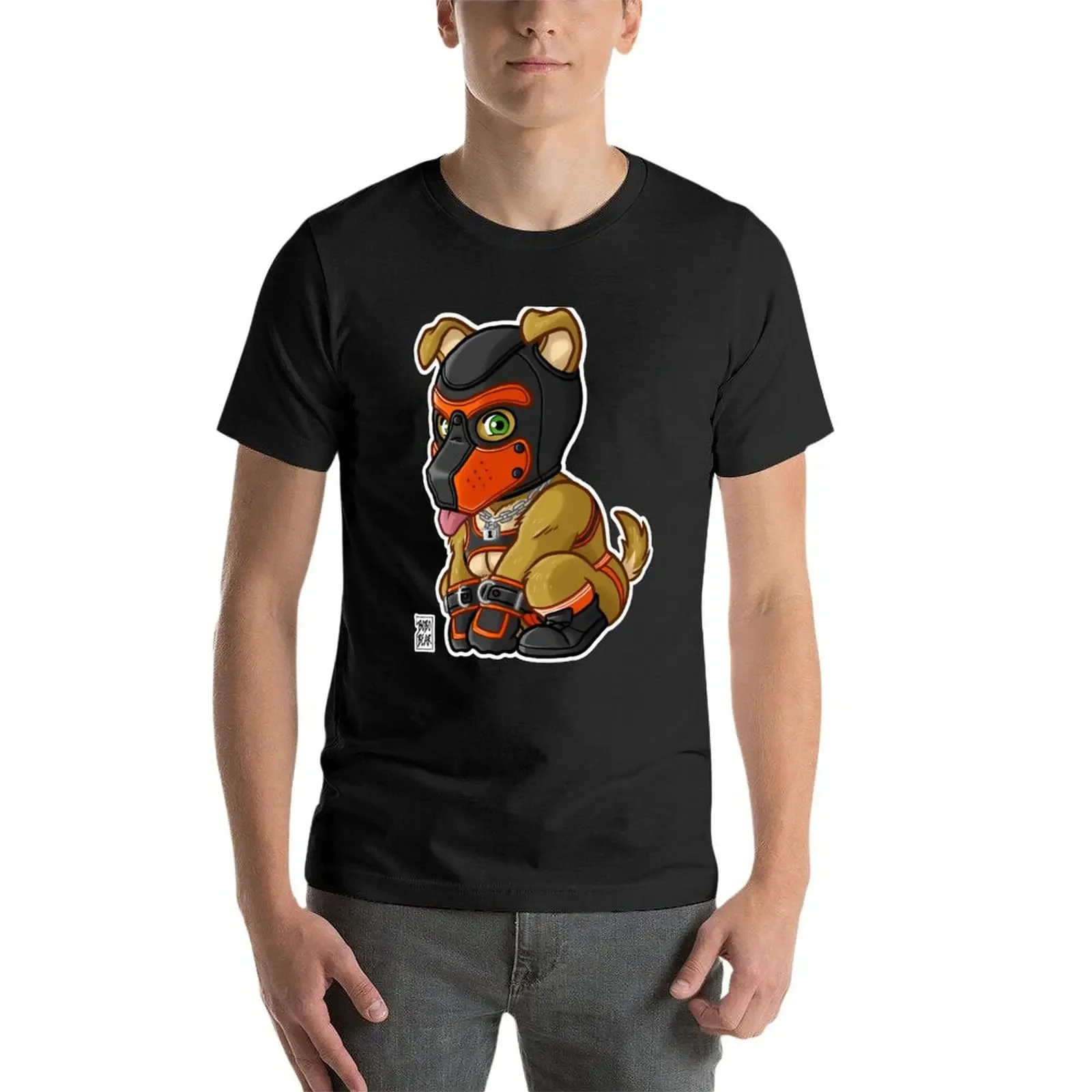 T-Shirt Vintage Fruit of the Loom pour Homme, sur Mesure, Série YFUL PUPPY - ORANGE MASK-BEARZOO, Médicaments pour Garçon