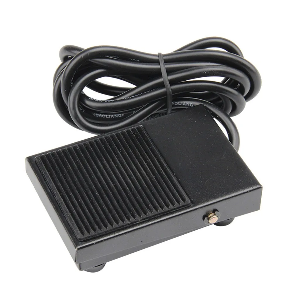 Anti-Skid Foot Pedal Switch 2Pin/3Pin Multi-functional Momentary Switch Plug and Play 220V Electric Power Switch Industrial