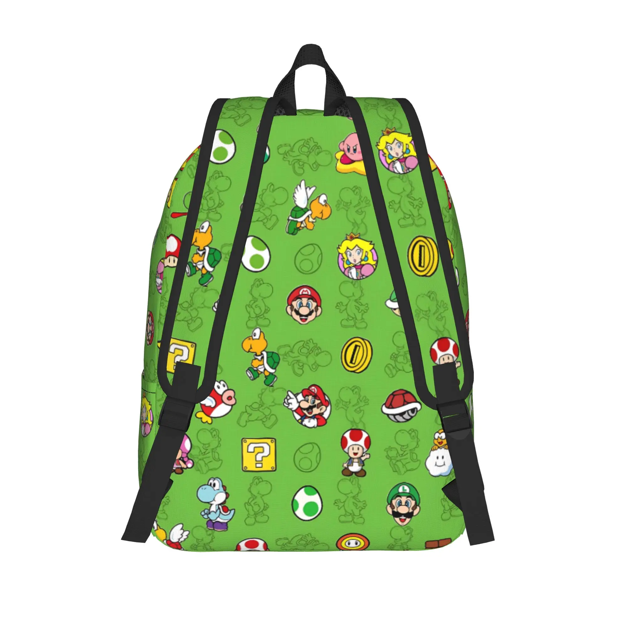 Fashion Cartoon Super Mario Backpack  Mochilas Portable Journey Retro Washable Rucksack