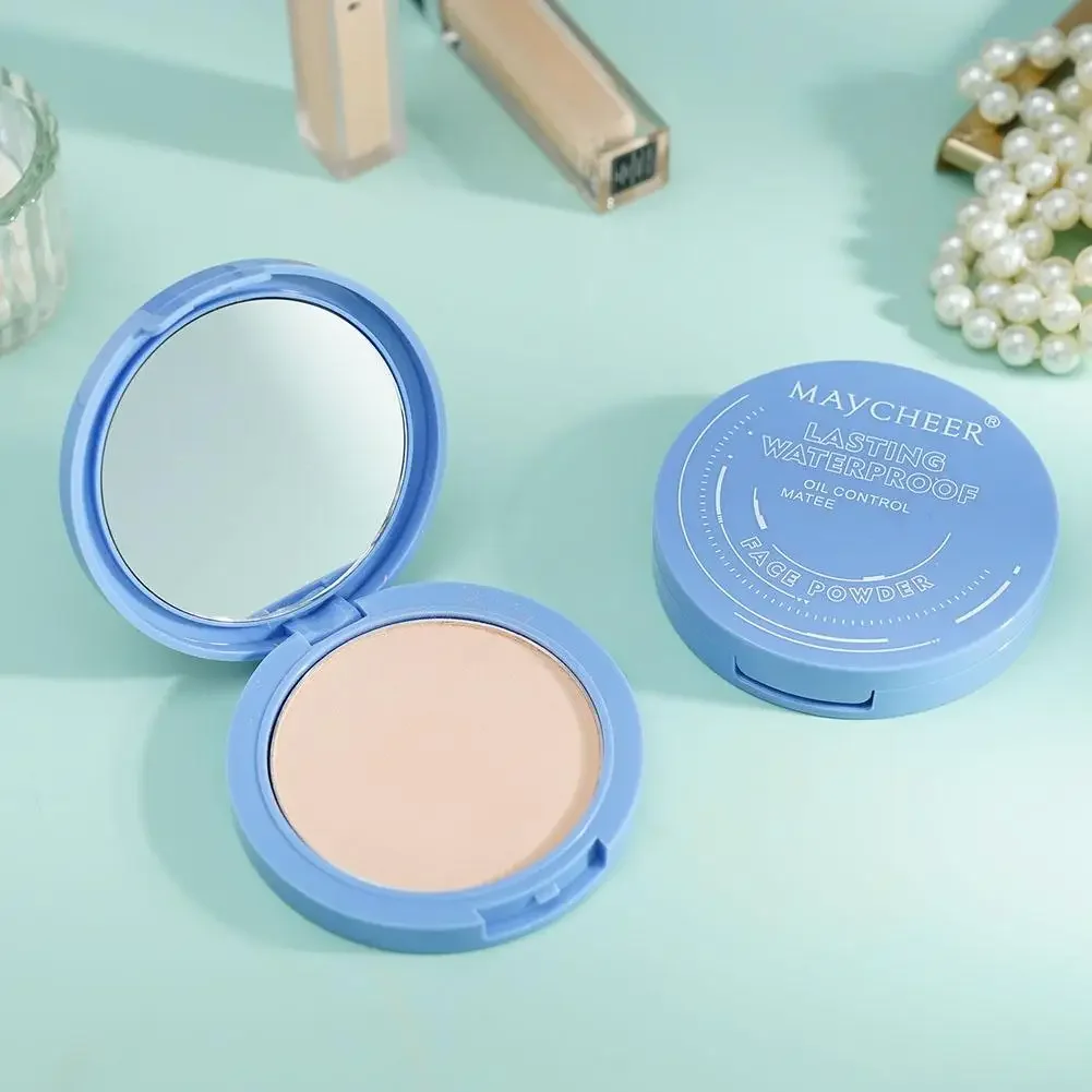 Heallor Silk Soft Mist Powder Cake 24Hour Long-lasting Waterproof Texture Smooth Sace Face Powder Control Oil Pressed Powder