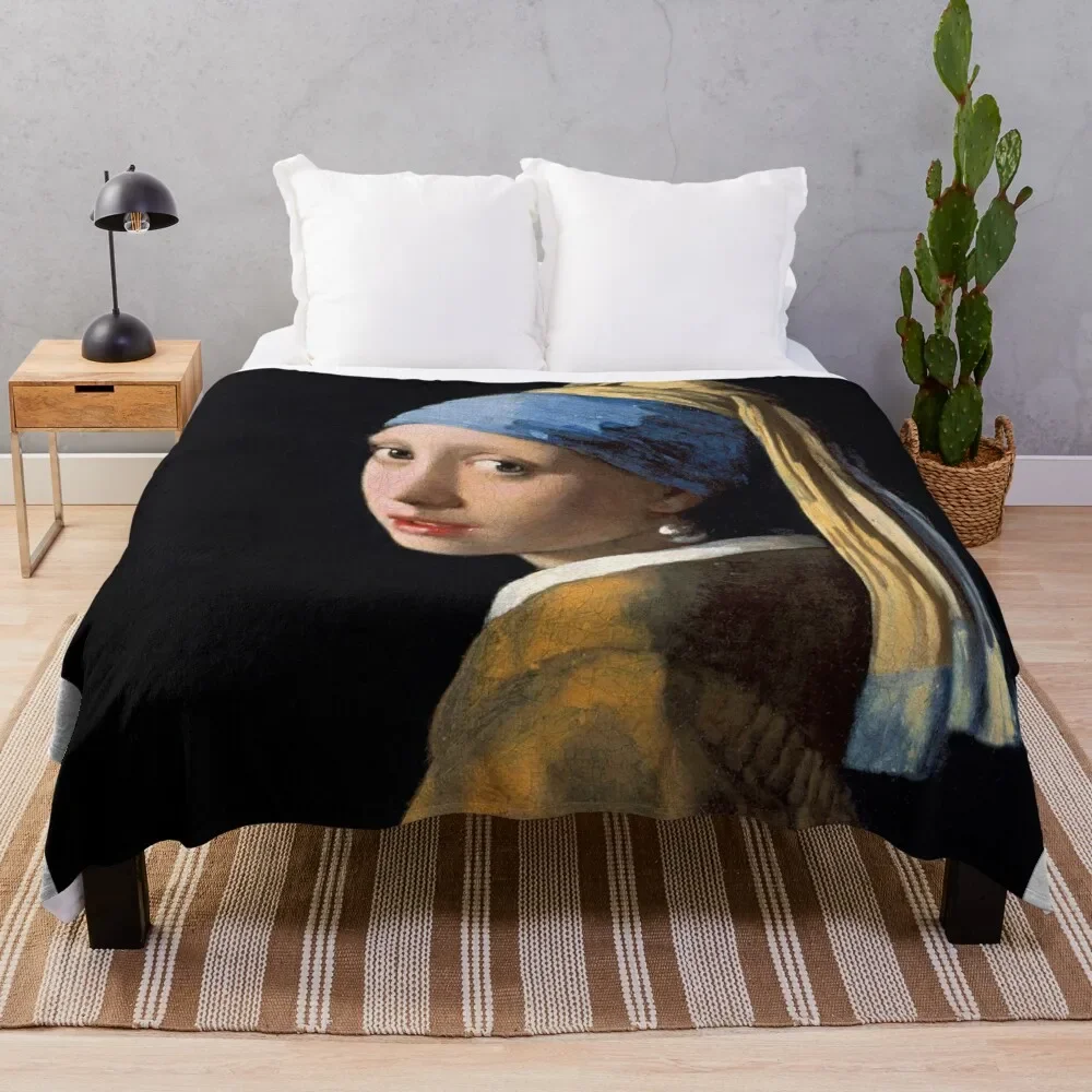 Vermeer - Girl with a Pearl Earring Throw Blanket Tourist cosplay anime Blankets