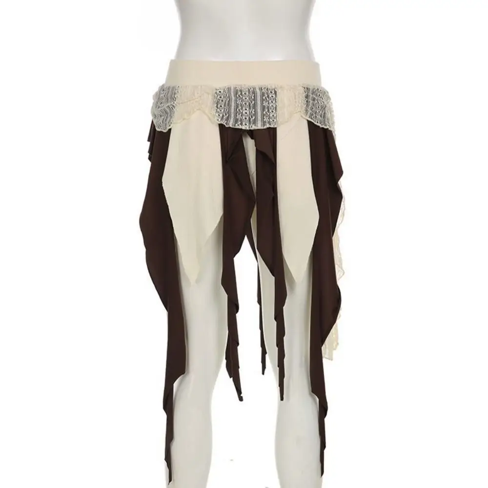 Süße Mesh Blumenmädchen Kurzer Minirock Mehrschichtige Rüschen Spitze A-Linie Rock Kuchenkleid Teenager Spleißen Unregelmäßiger Rock Sommer