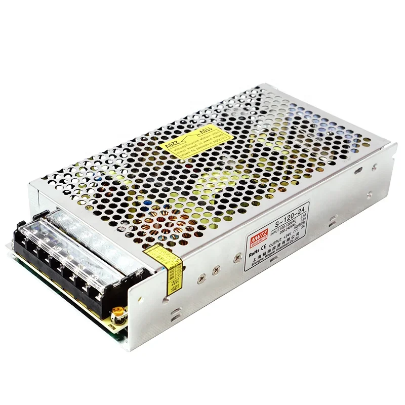 

2026 S-120-24 120W DC 24V 5A Output AC 110V/220V Input Single Group Switching Power Supply
