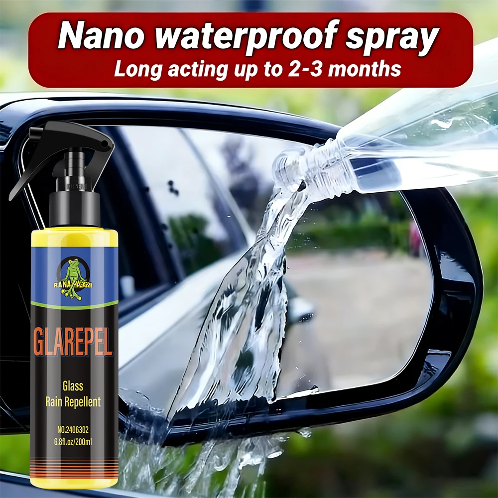 Agente Anti-chuva para Vidros de Carro, Revestimento Nano Repelente, Agente Hidrofóbico Impermeável, Spray Removedor de Película de Óleo para Vidros Automotivos RG302