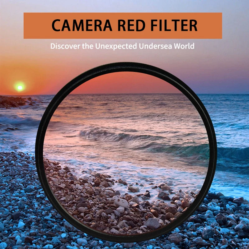 

Кольцевой поляризационный фильтр для камеры 67 мм/52 мм, красный, для подводной съемки, с креплением для фотоаппарата