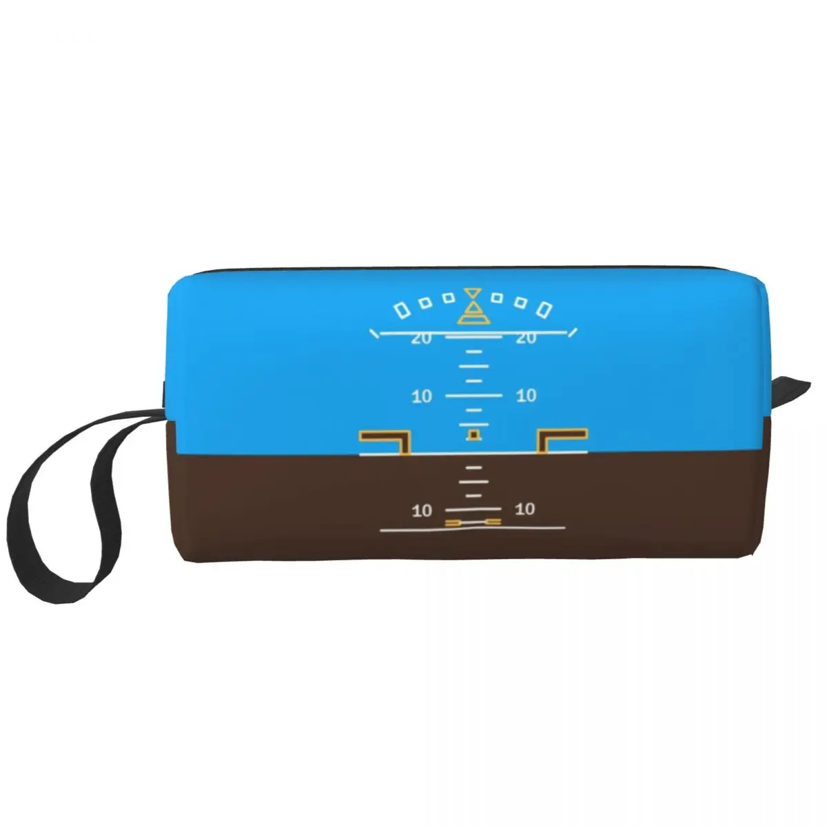 Attitude Indicator Toiletry Bag for Women Flight Pilot Airplane Aviation Aviator Makeup Cosmetic Lady Beauty Storage Dopp Kit