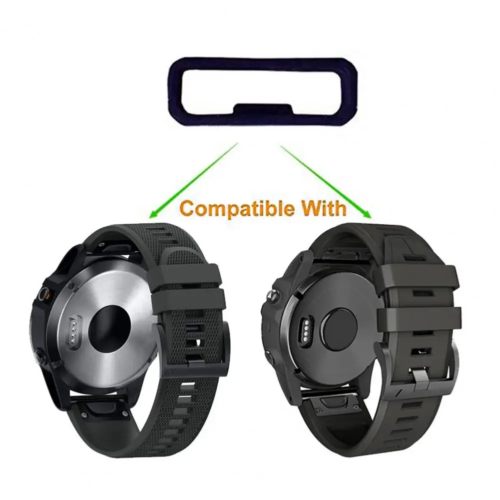 2Pcs Watch Strap Retainer Rings Replacement Silicone 22mm/26mm Watchband Loop Holder For Garmin 3/5X/5X Plus/6X/6/6 Pro/3 HR