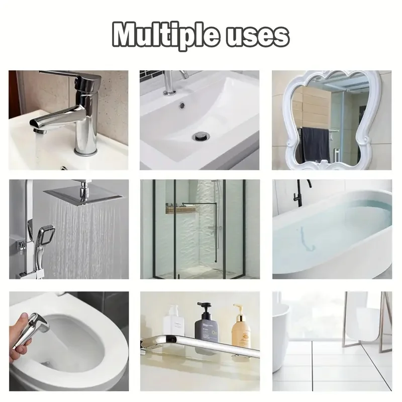 قطعة واحدة من منظف زجاج الحمام - مزيل بقع الماء الصلب لأبواب الاستحمام والمرايا والبلاط والحنفيات - إزالة الترسبات القوية للستانلي