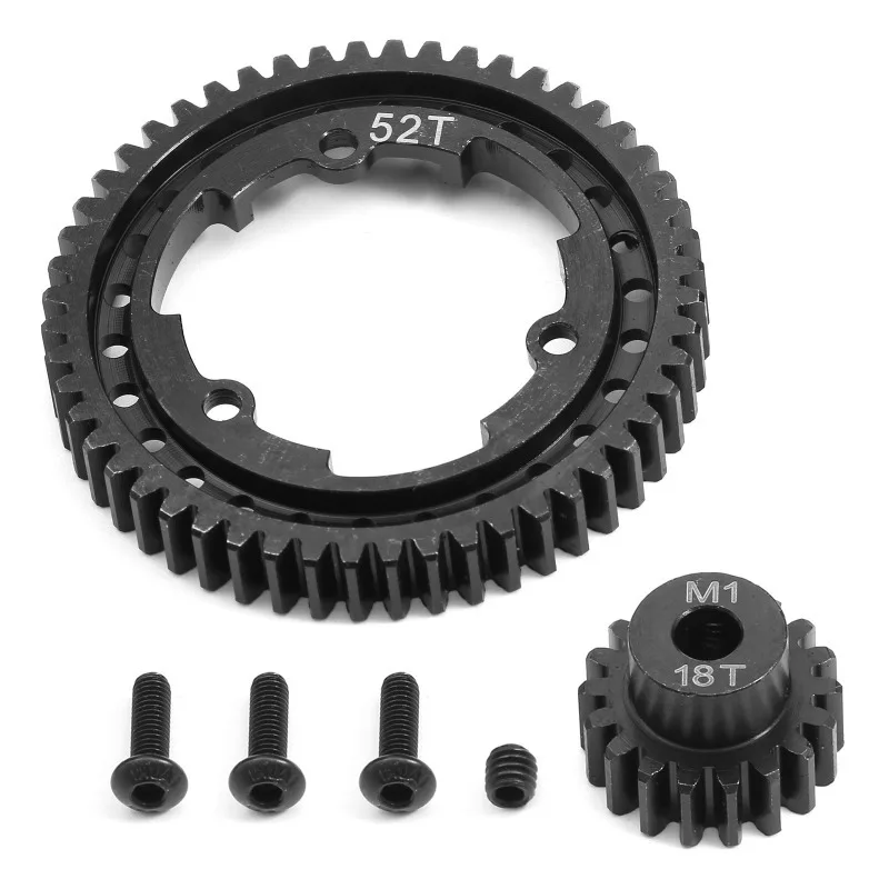 Spur Gear with M1 18T Pinion Gear 6447 6449 for Trxs 1/5 X-Maxx 1/10 E-Revo 2.0 VXL MAXX Upgrade Parts