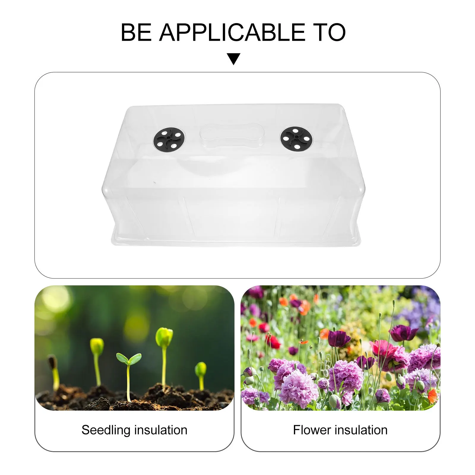 

Nursery Pot Heat Preservation Plant Moisturizing Dome Lid Lightweight Durable Plastic Germination Tray Cover Garden Supplies