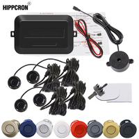 Buzzer Car Parking Sensor Kit Backup Radar Sound Alert Indicator Probe System 4 Sensors 22mm 12V 8 Colors