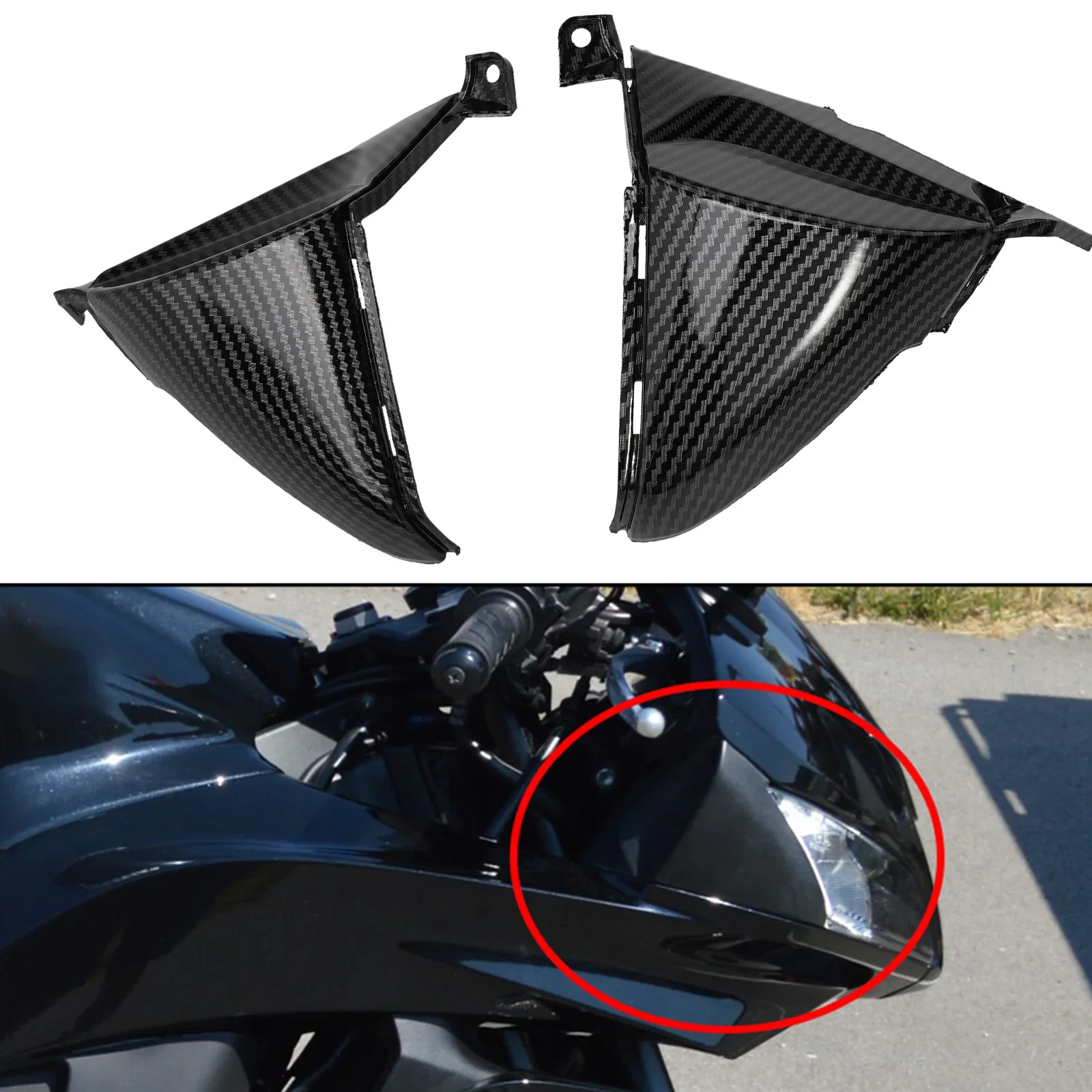 High-quality Fairing Cowling Car Accessories Trim Fairing Cowling Nose Cover Replace Install 2pcs Headlamp Cover
