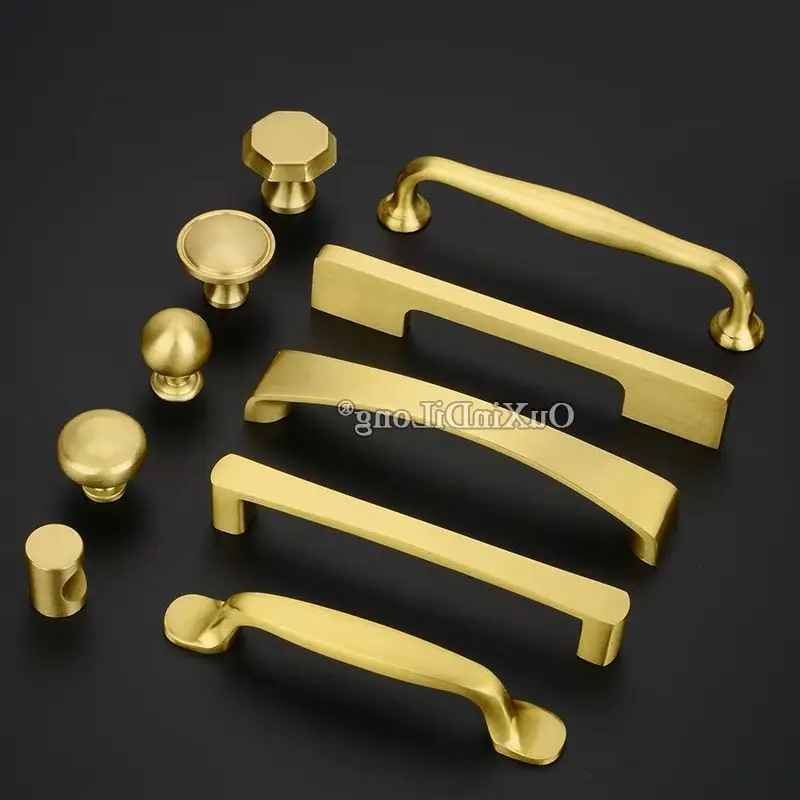 

Фирменная Новинка, 10 шт., твердые латунные мебельные ручки, ручки для ящиков, шкаф, кухонный шкаф, комод, дверные ручки
