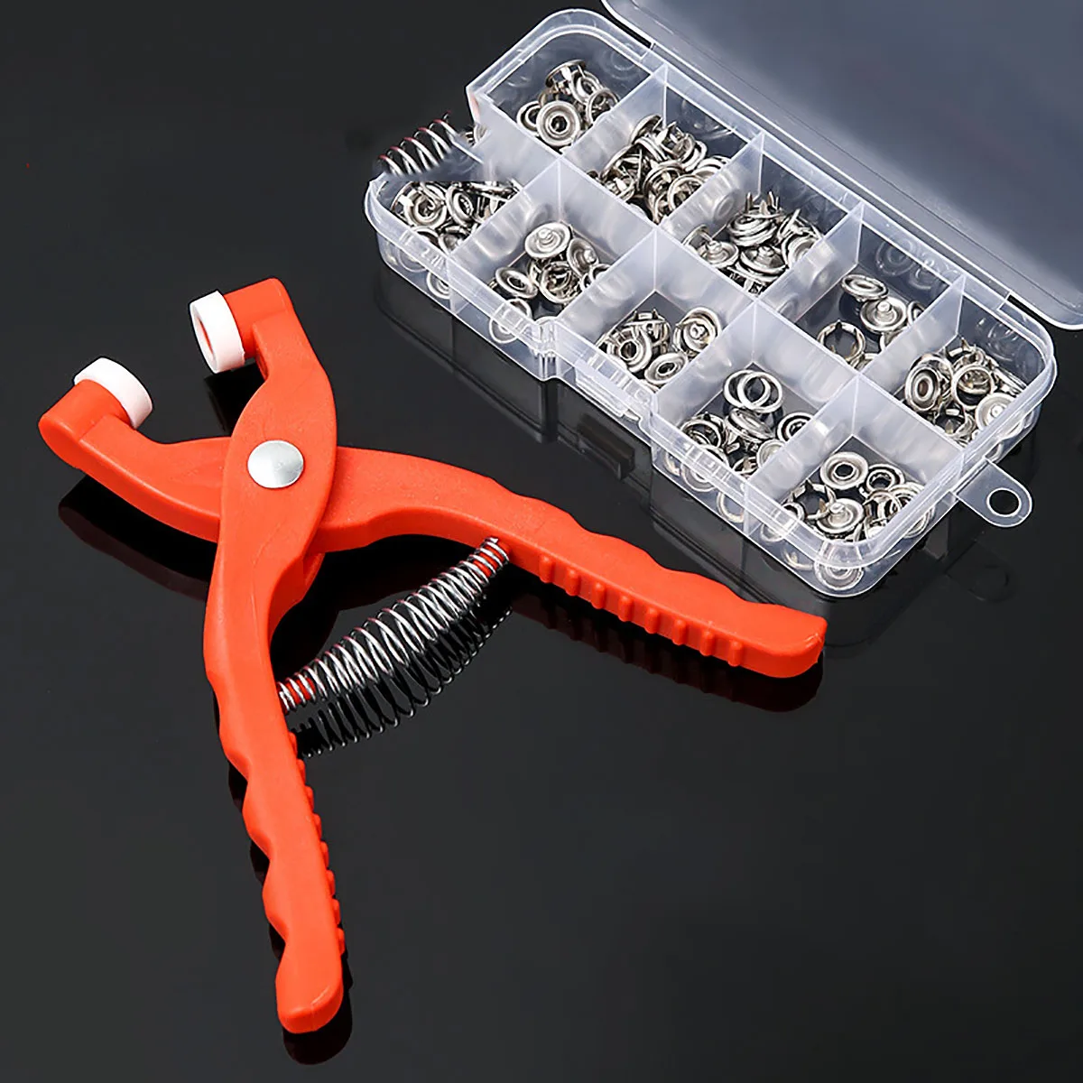 Snap Button Kit With Hand Pressure Pliers 100pcs Snaps , Metal Snaps For Sewing,Sewing Snaps For DlY Crafts Clothes Hats