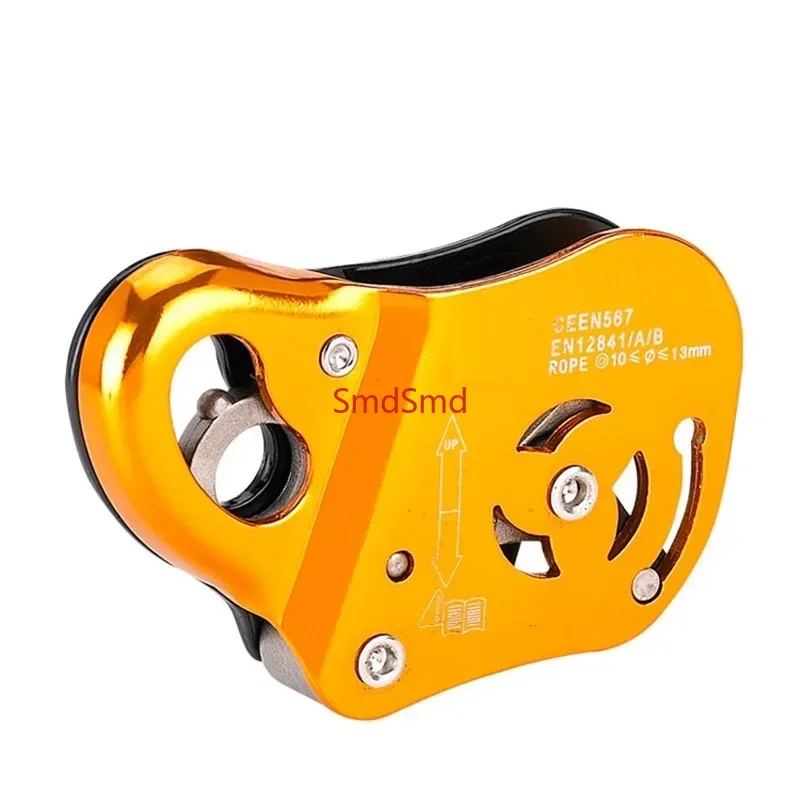 Rock Climbing Ascend Descend Safety Removable Rope Gripper Anti Fall Protctive Belay Device With Cam-Assisted Blocking