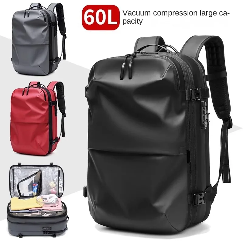 Men's backpack, multi-functional travel bag, vacuum compression waterproof computer backpack, large capacity