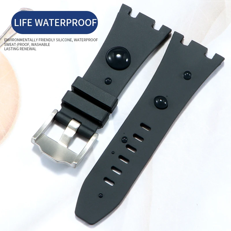 حزام مطاطي بواجهة مقعرة ومحدبة ، 28 ، 30 ، سوار مقاوم للماء لـ AP ، البلوط الملكي ، في الخارج