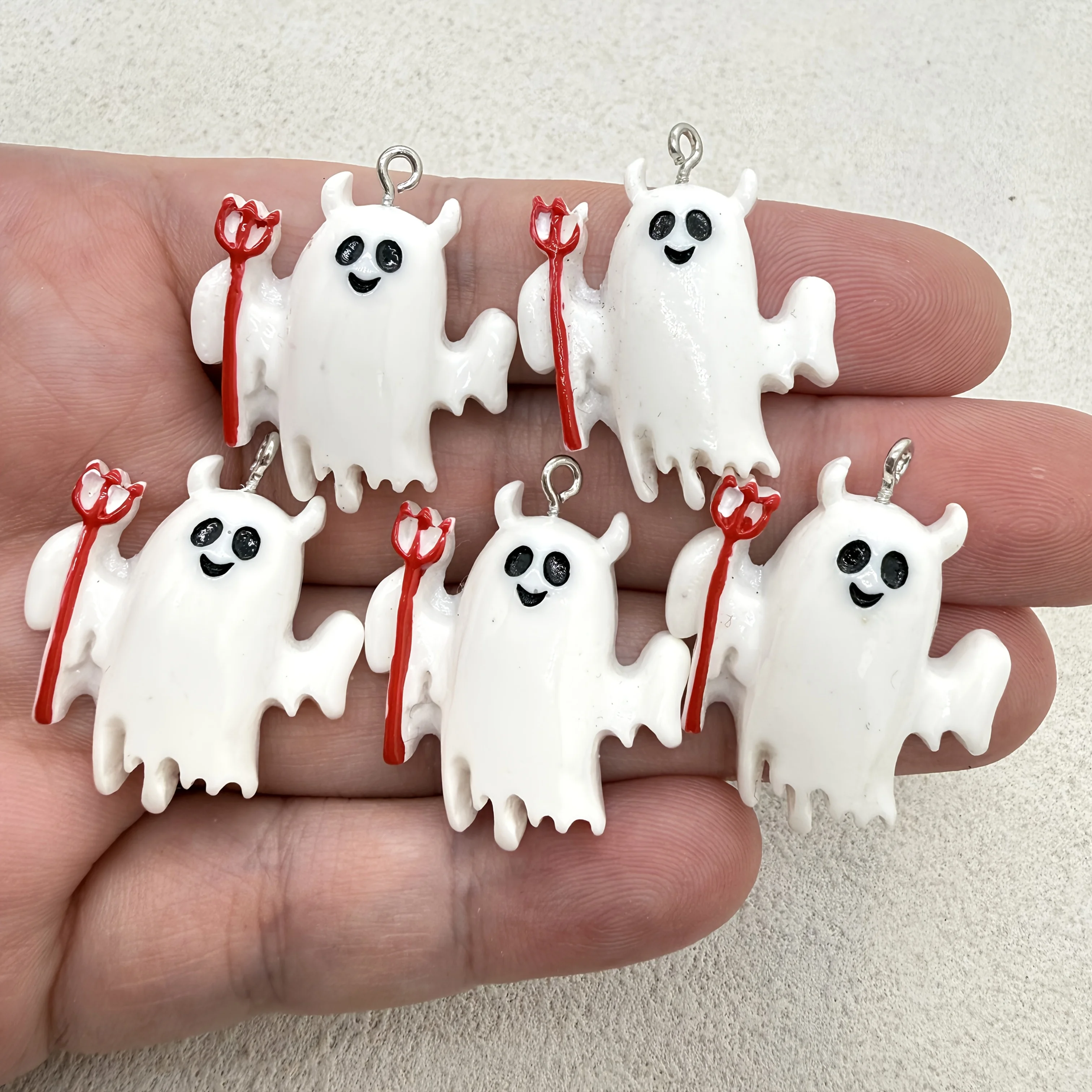 5Pcs Resin Demon Ghost Hallowe - Jewelry Making Event 评论和价格