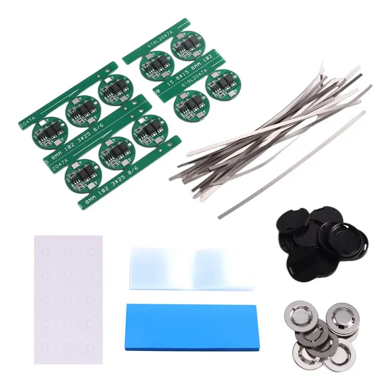 (Flash Sale) Li- 18650 Cylindrical Cell Universal Dual MOS Protection Board 10Set 18650 Li- BMS Battery Board