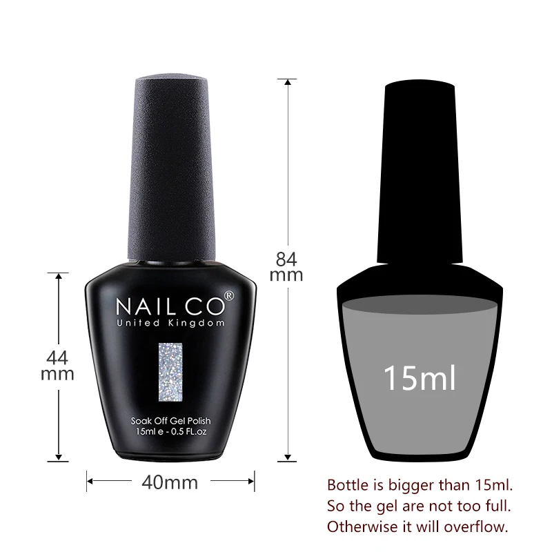 NAILCO Gel-Nagellack-Set, semipermanenter Nagellack, 4 Stück/Lot, Hybrid-Lacke, Top-Basis, Mantel, Nägel, Kunst-Set, Soak Off UV-Lampen-Serie
