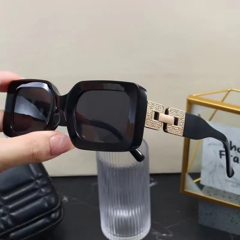 Mode Retro Sonnenbrille für Frauen Goldene Kette Trendy Cat Eye Sonnenbrille Männer Fahren Straße Brillen
