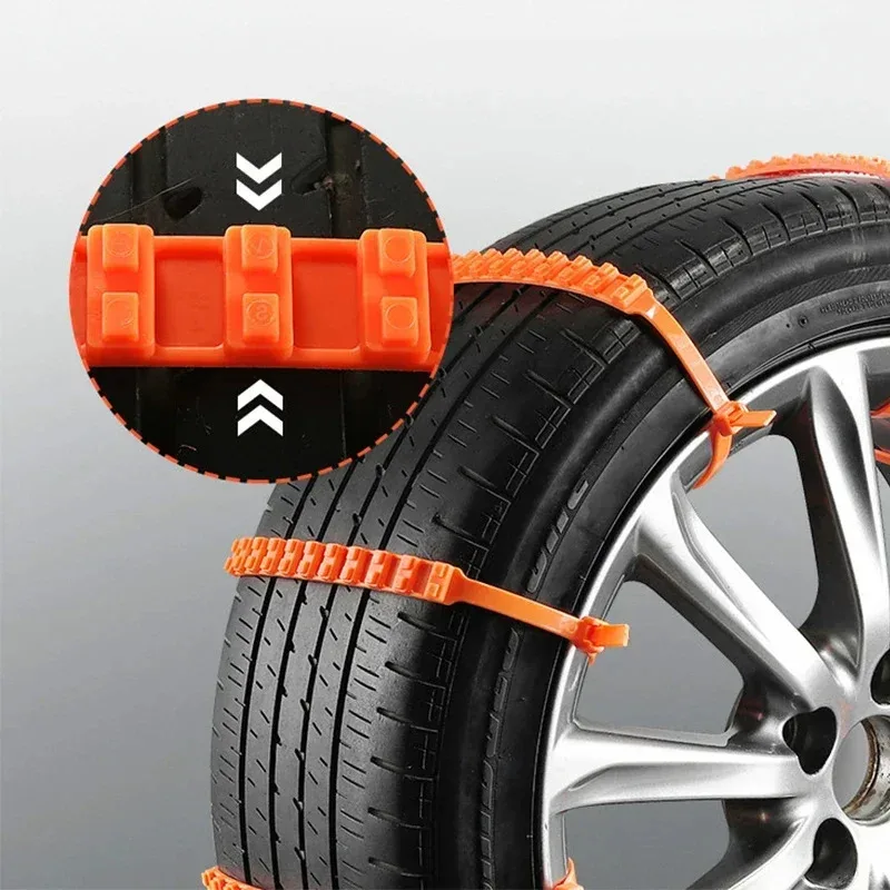 

10/20pcs Car Tire Chain Nylon Tire Chain Universal Suv Truck Auto Tire Wheel Anti-slip Security Chain Adjustable Snow for Safe