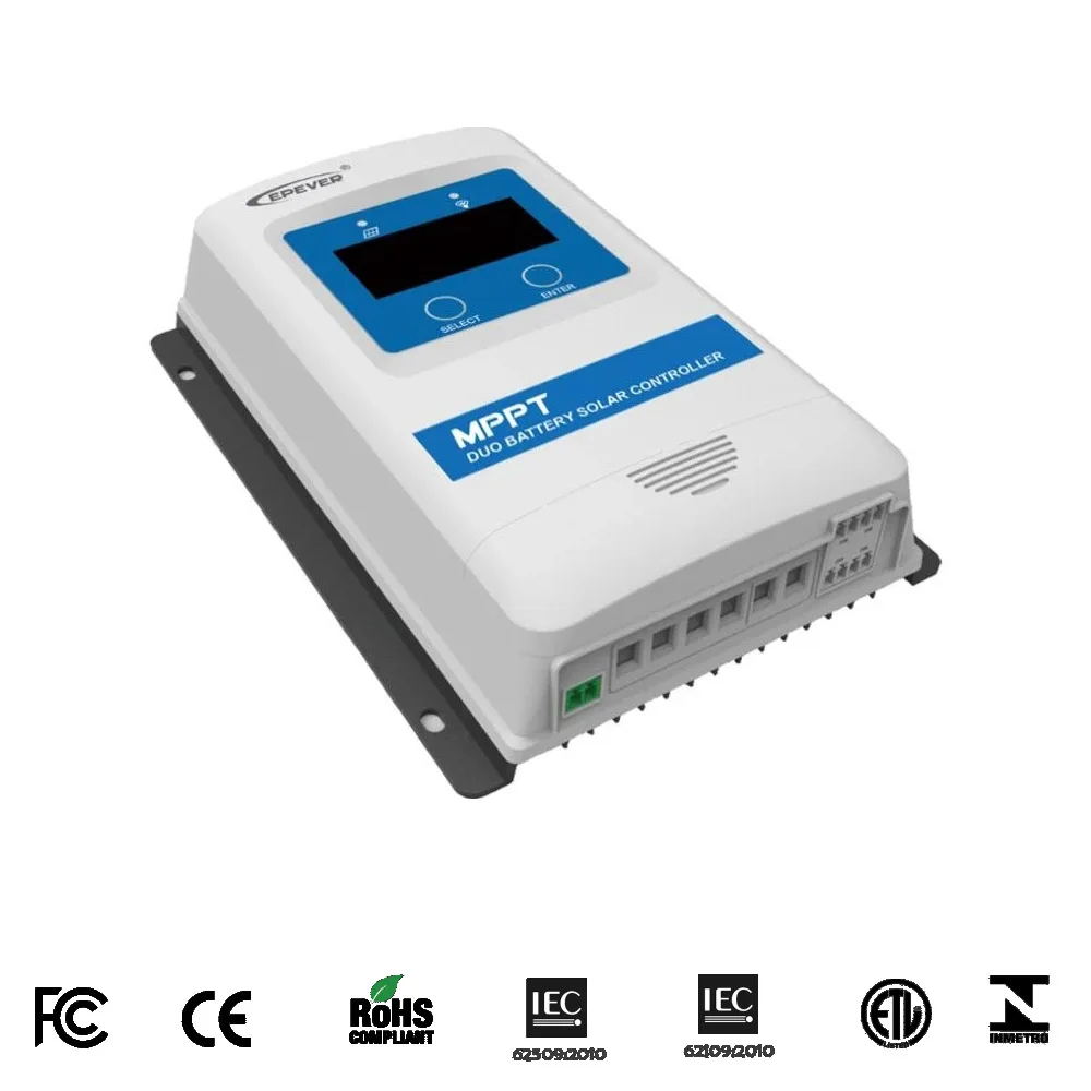 EPEVER DR3210N-DDS 30A MPPT Solar Charge Controller Battery Voltage 12V 24V Max PV Input 100V