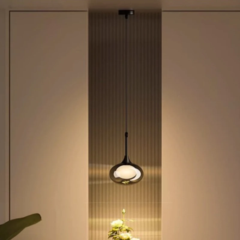 

SANDYHA Stylish Modern Pendant Light Glass Shade LED Lamp Ideal for Living Room Bedroom Nightstand Lighting Fixtures
