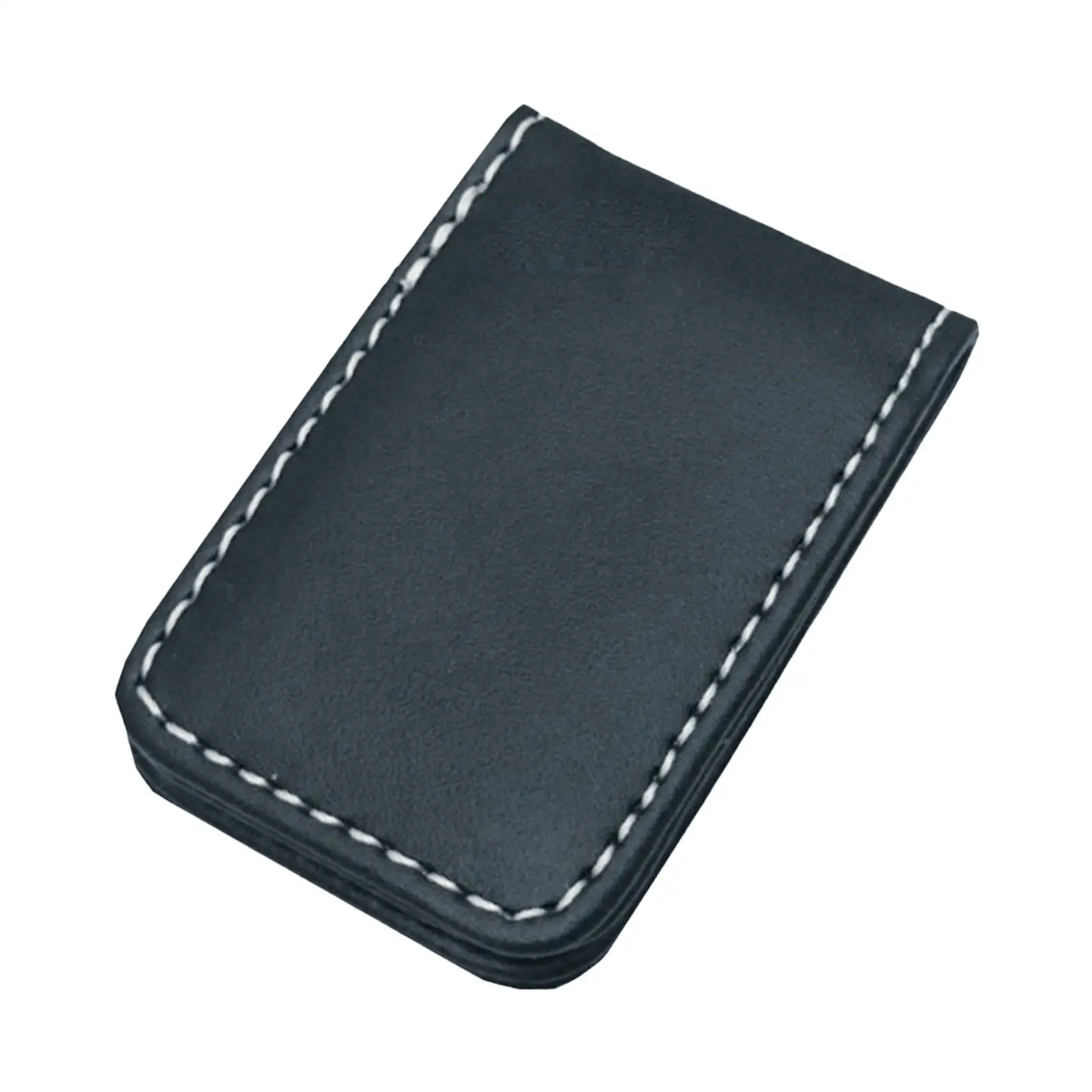 Men Magnetic Money Clip Wallet with RFID Card Holder PU Leather Slim Biker Engraved Metal for Gift