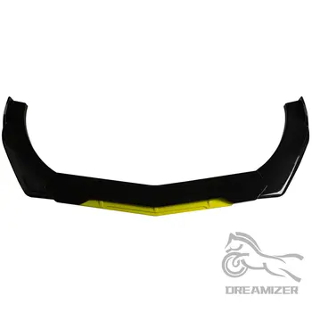 5件式通用汽車前保險桿唇邊擾流板分離器擴散器車身套件黑色碳纖維印花外觀配件 6 最佳銷售 阿爾法羅密歐 147 唇 - №6