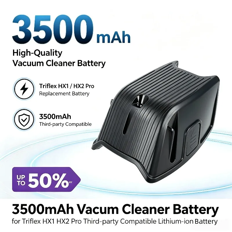 3500mAh High‑Quality Vacuum Cleaner Replacement Battery for Triflex HX1 HX2 Pro Third‑party Compatible Lithium‑ion Battery