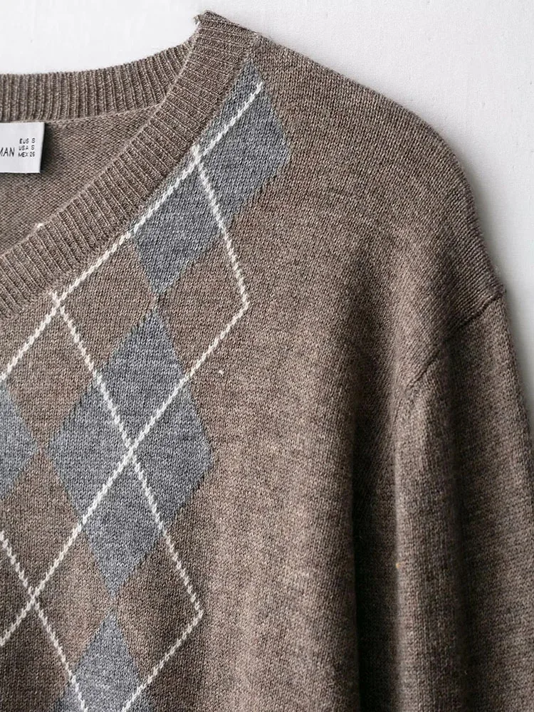 Donna 2025 Autunno Inverno Nuovo maglione lavorato a maglia Donna Autunno scollo a V manica lunga maglione di cotone Top Casual pullover carino Y2k Top