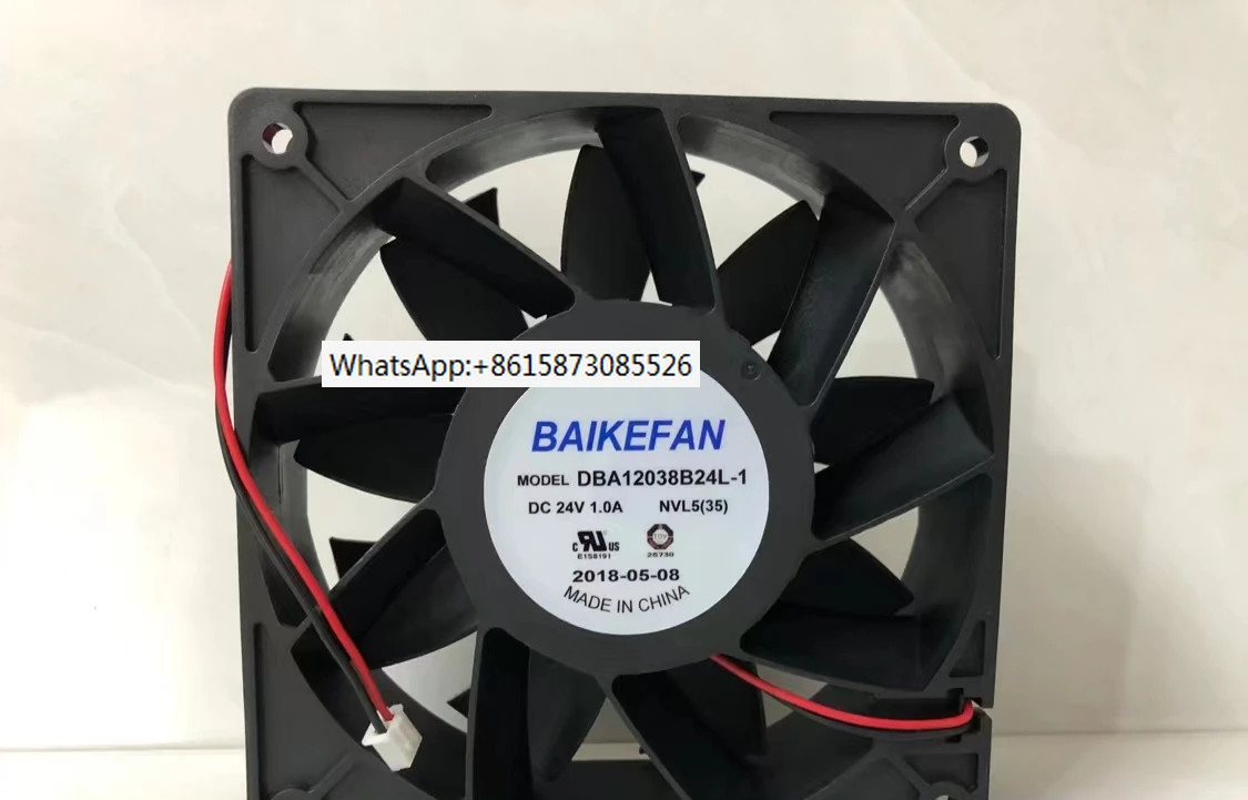 BAIKEFAN DBA12038B24L-1 DC 24V 1.0A 120x120x38mm 2-Wire Server Cooling Fan