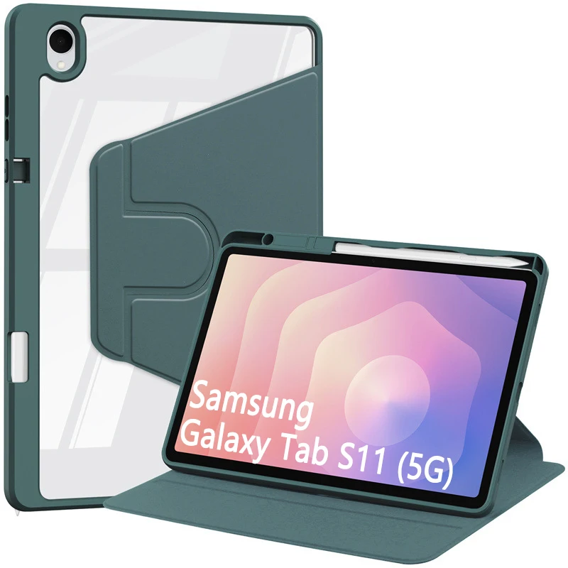 Pour Samsung Galaxy Tab S11 5G 11 pouces 2025 coque SM-X730 acrylique 360 ° Support rotatif pour tablette, Funda pour Tab S11 2025 SM-X736, coque 11 pouces Pour Samsung Galaxy Tab S11 5G 11 pouces 2025 coque SM-X730 acrylique 360 ° Support rotatif pour tablette, Funda pour Tab S11 2025 SM-X736, coque 11 pouces