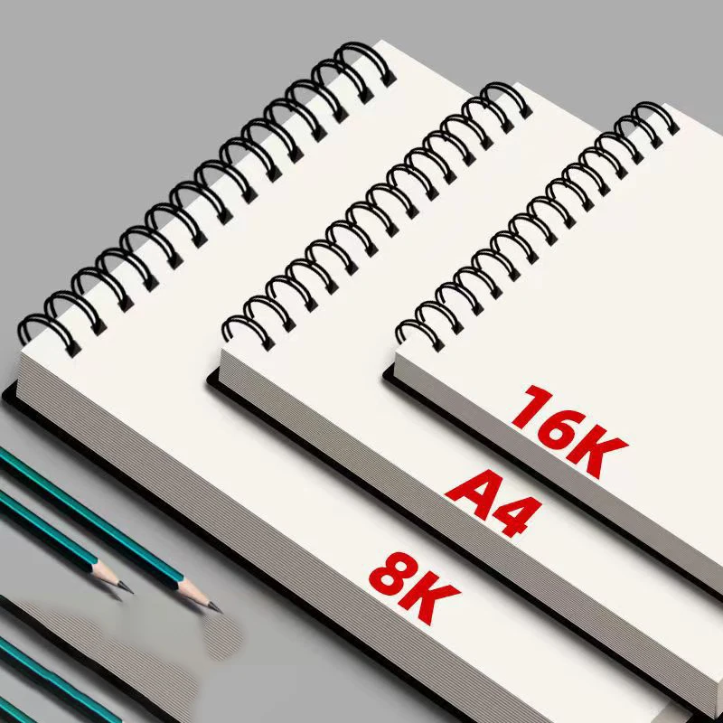 120-page Multi-size Rectangular Sketchbook Art Paper Drawing Book Back-to-school Season Gift Classic Design Palette Drawing Book