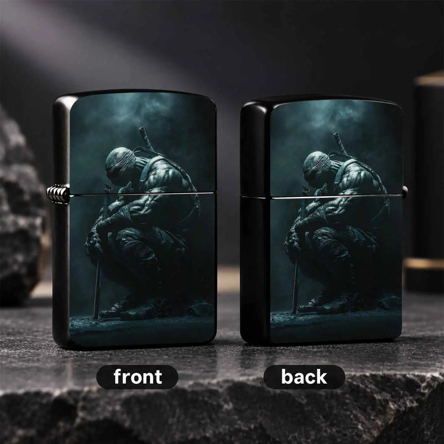 Creative Samurai Themed Lighter, Moody Dark Aesthetic Cool Unique Accessory, Portable Practical Tool For Daily Use, Camping, Lighting Candles Incense, Exquisite Distinctive Gift For Friends And Hobbyists A Humorous And Interesting Lighter