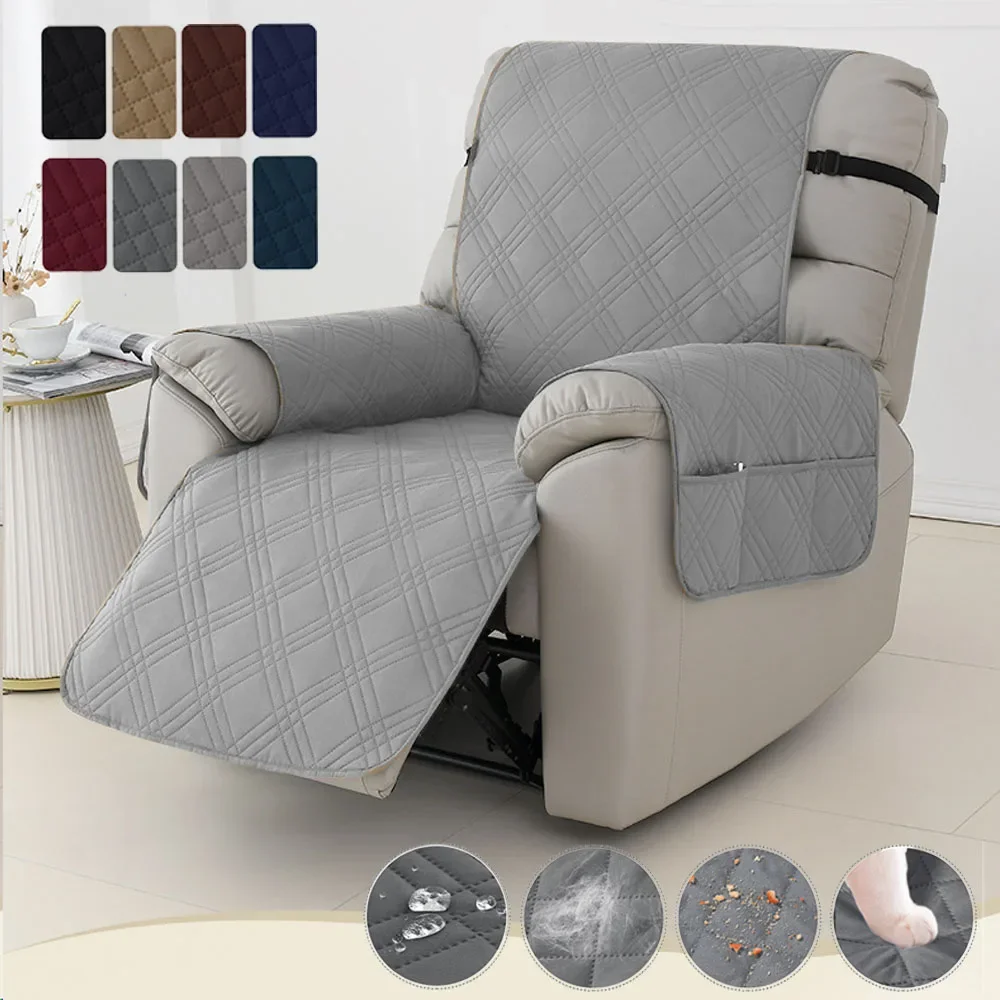 1PC Dog Pet Recliner Sofa Cover Anti-Slip Quilted Accent Chair Cushion Solid Color Relax Armchair Slipcover Furniture Protector