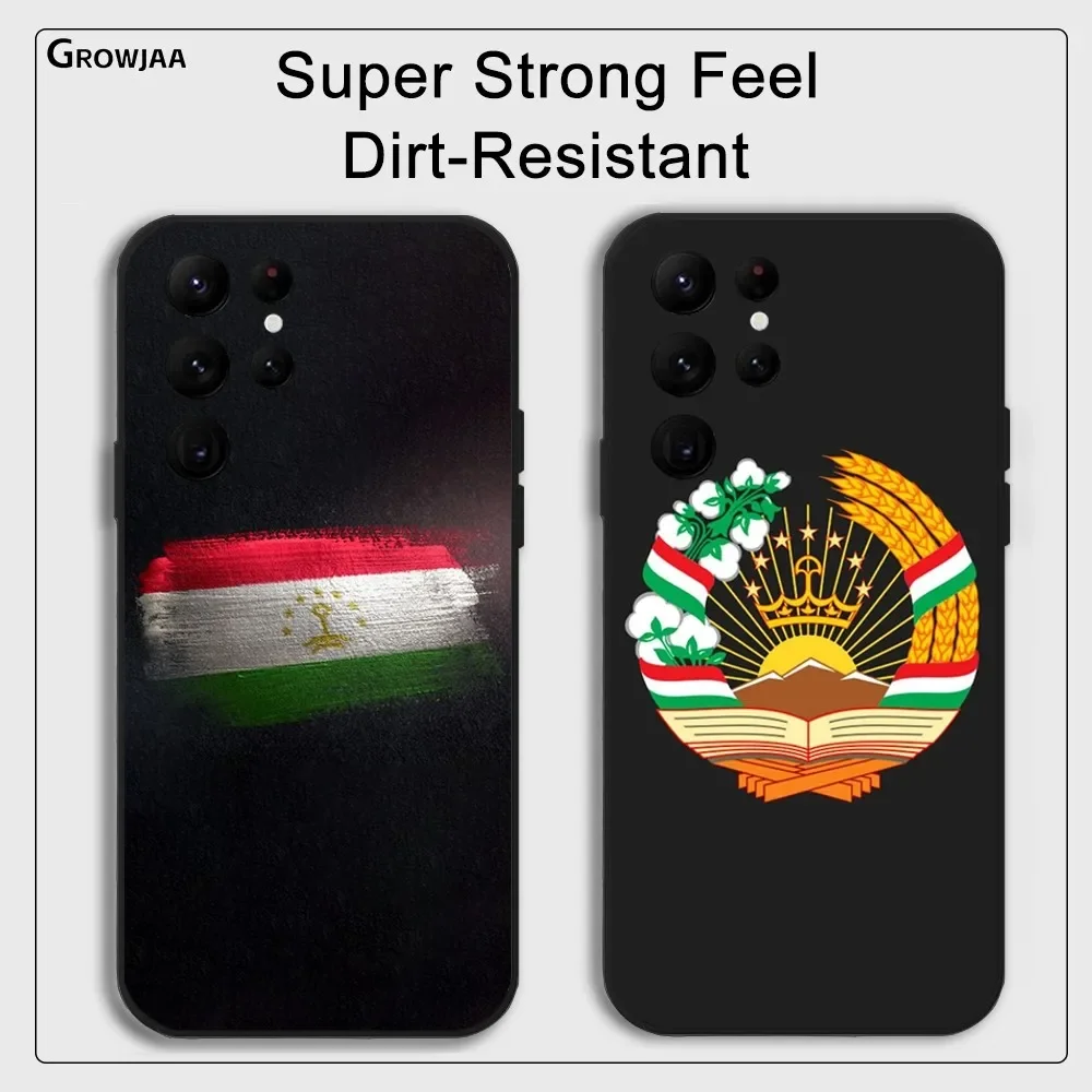 T-Tajikistan Flag Phone Case for Samsung Galaxy S24 Ultra S22 S23 Ultra S21 S20 5G Protective Silicone TPU Funda