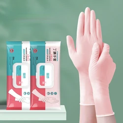 30 PCS Disposable Pink Nitrile Gloves Latex Free WaterProof Anti Static Durable Versatile Working Gloves Kitchen Cooking Tools